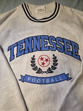 Champion Reverse Weave Tennessee Football Crewneck Sweatshirt Mens Medium White